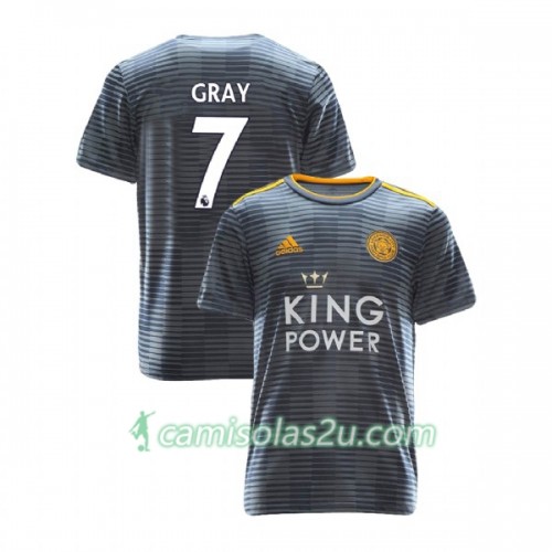 Camisolas de Futebol Leicester City Demarai Gray 7 Equipamento Alternativa 2018/19 Manga Curta Camisolas de Futebol Leicester City Demarai Gray 7 Equipamento Alternativa 2018/19 Manga Curta